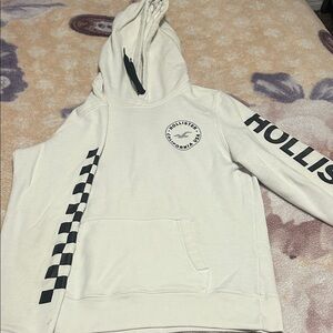 Hollister Cream Hoodie with Black Details